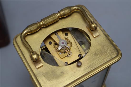 A G. Hammond brass repeating carriage clock and case